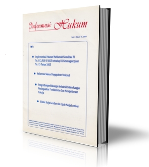 Implementasi Putusan Mahkamah Konstitusi RI No.012/PUU-1/2003 Terhadap UU Ketenagakerjaan No.13 Tahun 2003